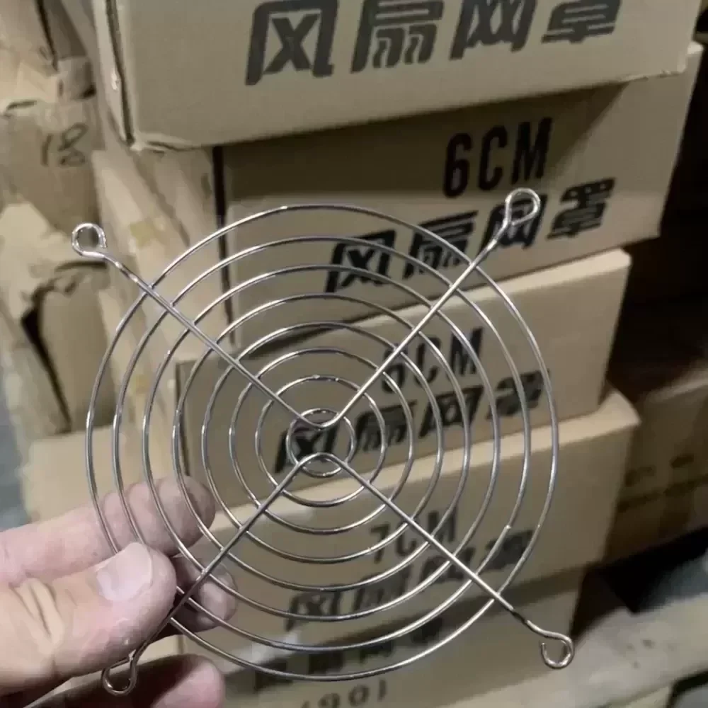 The fan protection net has size of 3,4,5,6,7, 8,9,12,and 14cm