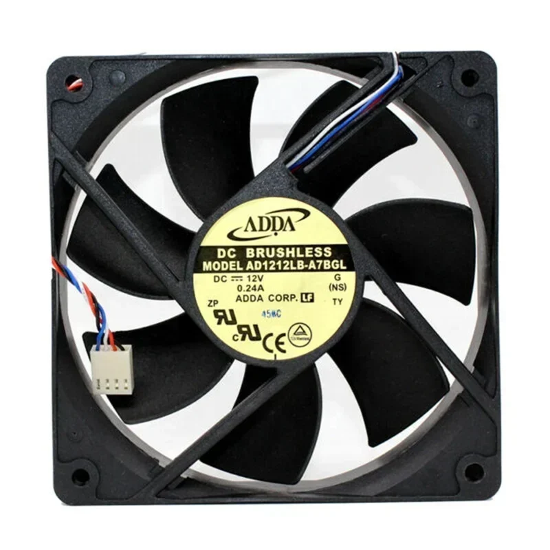 ADDA 12025 120x120x25mm 12V DC AD1212LB-A7BGL 0.24A 80.50cfm 2050RPM Chassis Computer Silent Axial Fan