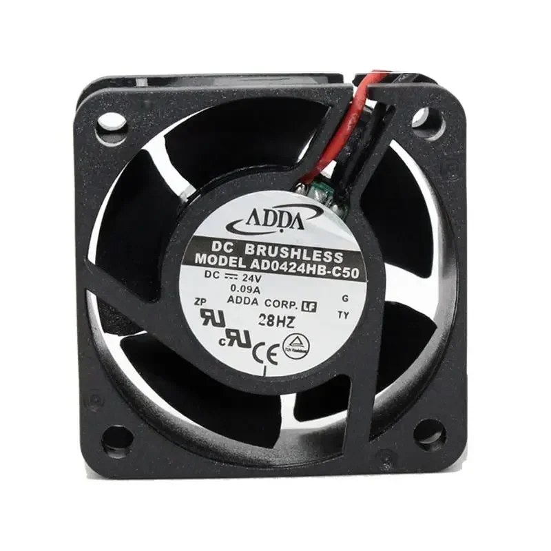 ADDA AD0424HB-C50 24V DC 0.09A 40x40x20mm 4cm 2.2W 7800RPM 9.8CFM Mini Axial Fan AD0424HB-G70