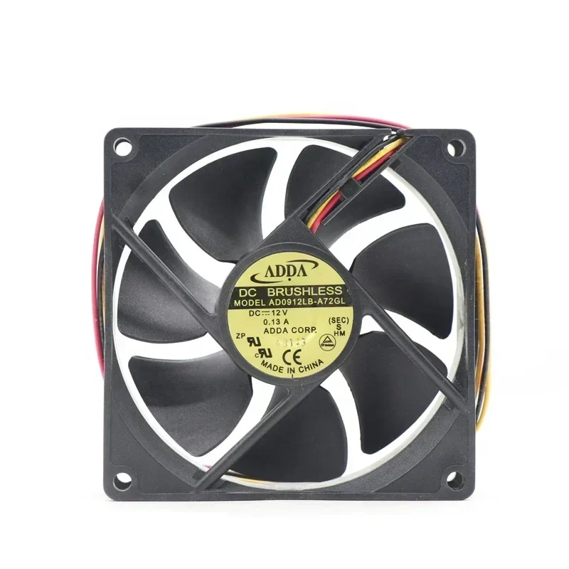 ADDA AD0912LB-A72GL 9CM 12V DC 0.13A 9025 90x90x25mm 1.56W 2300RPM CPU Chassis Axial Fan