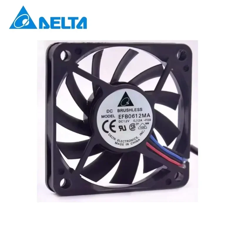 Delta 60x60x10mm 12V DC 0.12A EFB0612MA 6010 6cm 3500RPM CPU Chassis Power Small Axial Fan