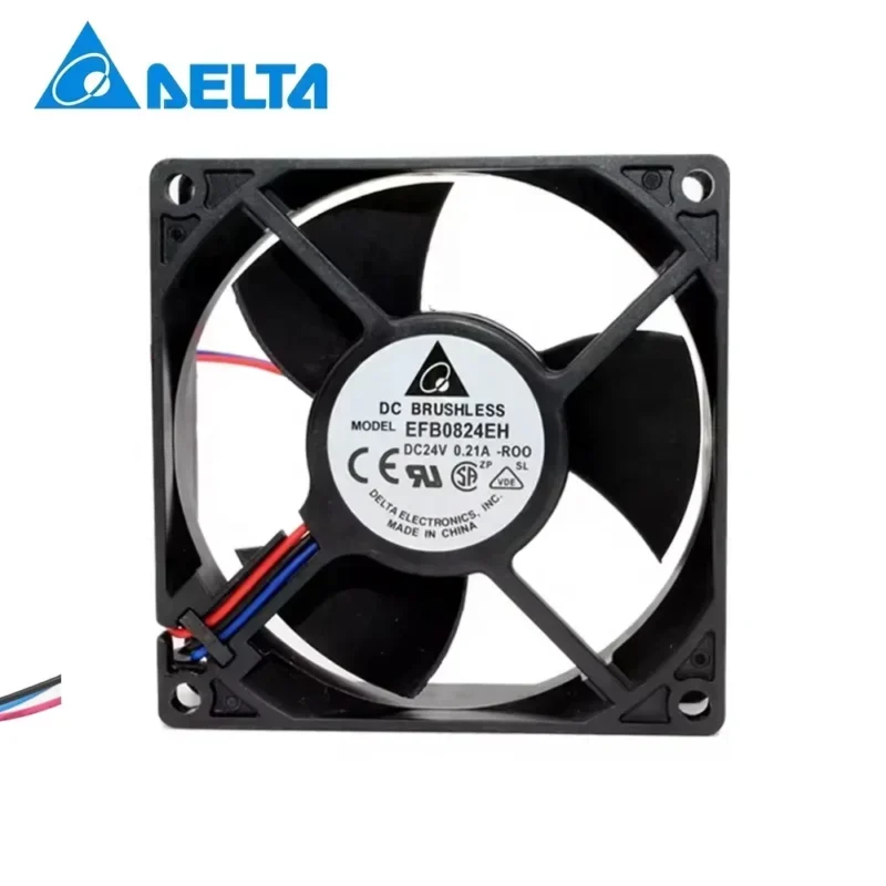 Delta EFB0824EH ROO 24V DC 5.04W 52CFM 80x80x25mm 5000RPM 8025 8cm Emerson Axial Fan