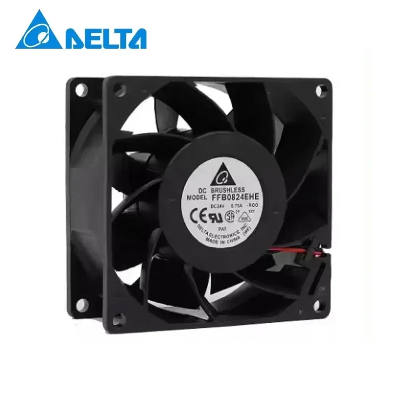 Delta FFB0824EHE 8038 24V DC 80x80x38mm 0.75A 8CM 80.1CFM 5700RPM Double Axial Fan