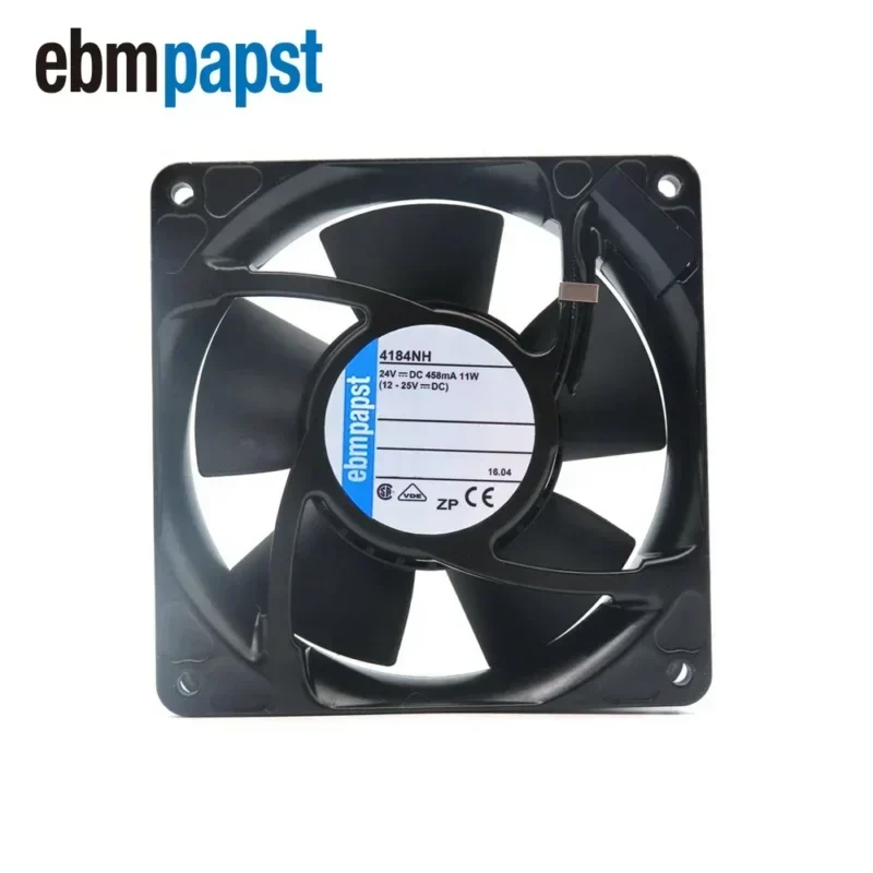 ebmpapst 4184NH 120x120x38mm 12038 12cm 24V DC 11W 0.458A 4400RPM Metal Frame Axial Fan