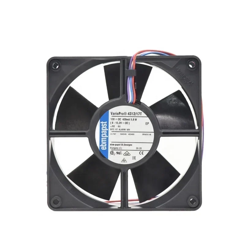 ebmpapst 4312/17T 119 x 119 x 32mm 12cm 12V DC 5W 170m3/h 2800rpm Compact Axial Fan 431217V