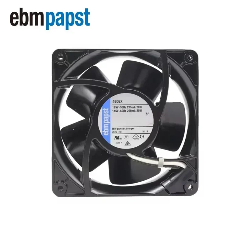 ebmpapst 4606x 119x119x38mm 115V AC 12cm 18W 180m3/h 3100rpm Computer Radiator Axial Fan