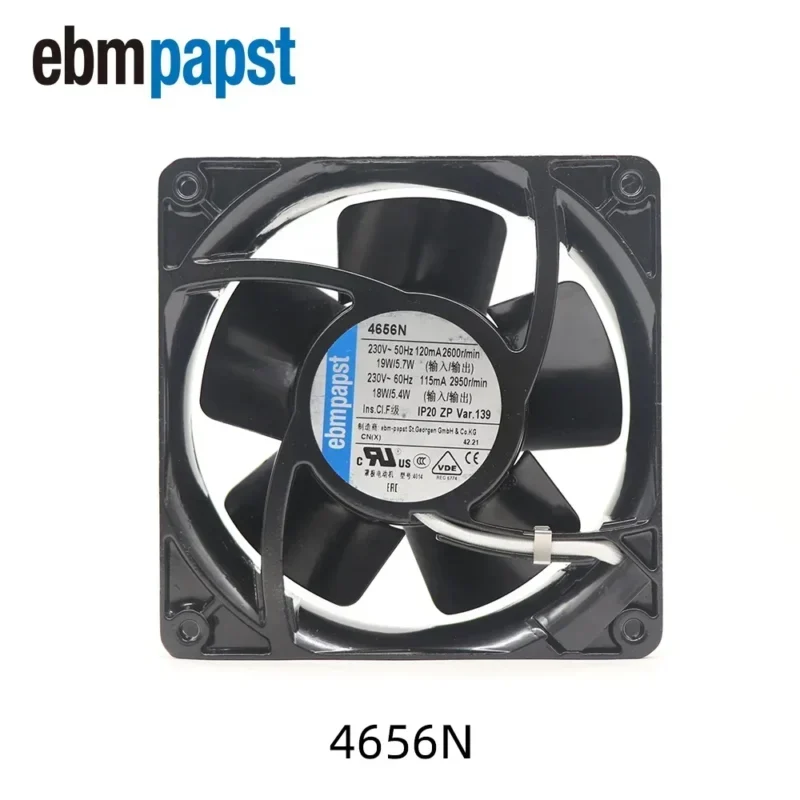 ebmpapst 4656N 12038 230V AC 120x120x38mm 12cm Wind Power Industrial Electrical Wind Circle Oven Axial Fan