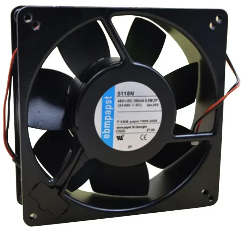 ebmpapst 5118N 13538 135x135x38MM 48V DC 9.5W 2900RPM 147.1CFM IP20 All Metal Axial Fan