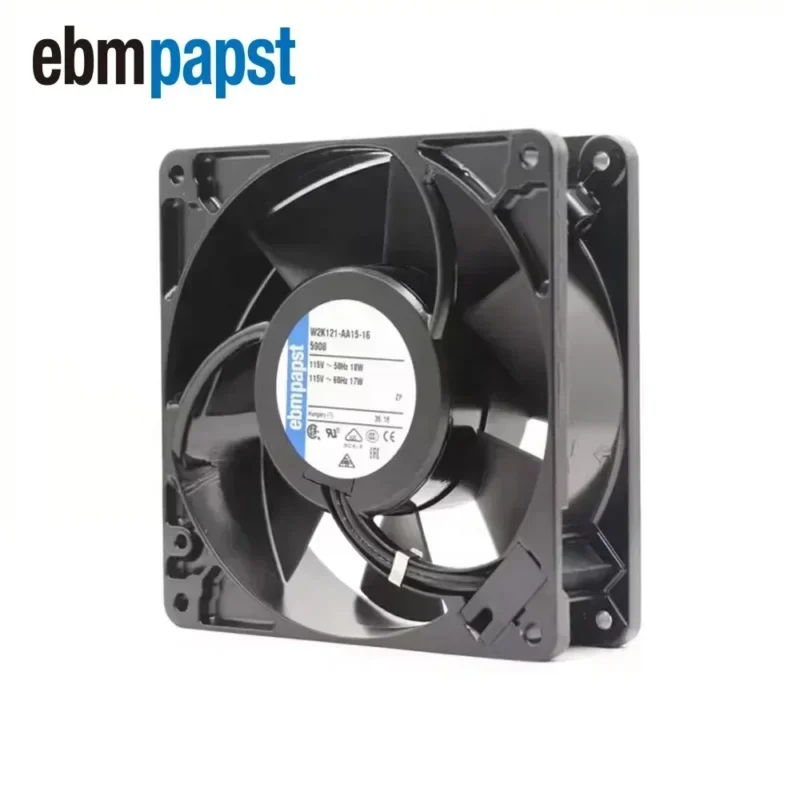ebmpapst 5908 127x127x 38mm 115V AC 206m3/h 17W 3100RPM Axial Fan 5908-105 W2K121-AA15-16
