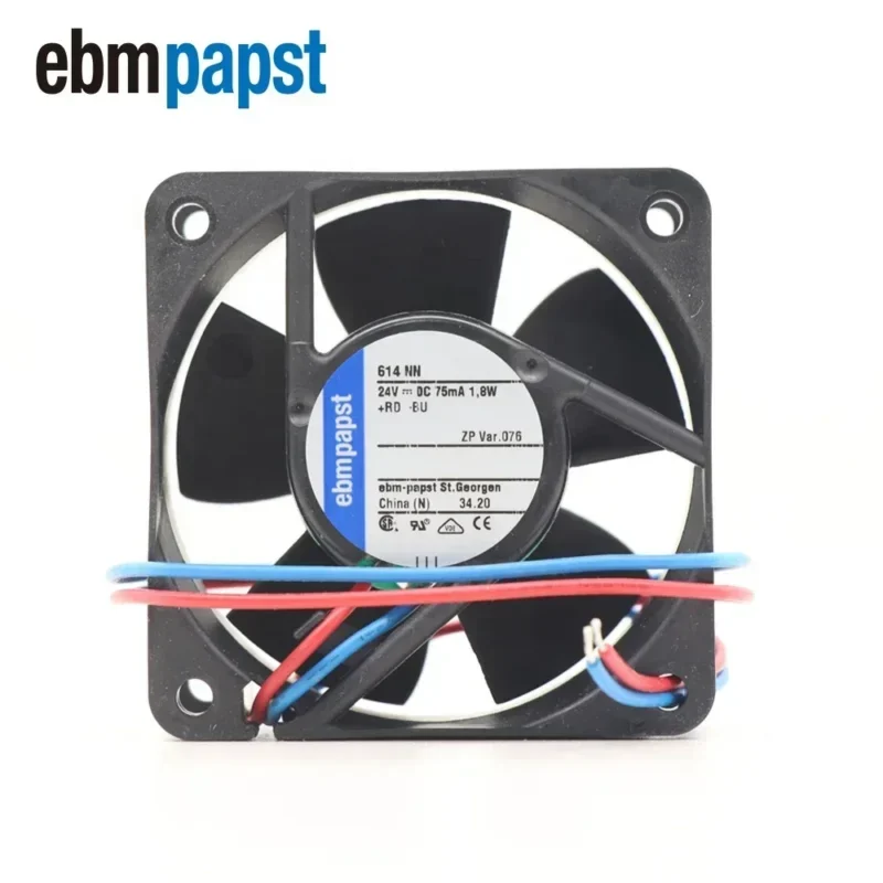 ebmpapst 614NN 60x60x25mm 6cm 24V DC 1.8W 42m3/h 5100RPM 75mA 6cm Drive Module Small Axial Fan