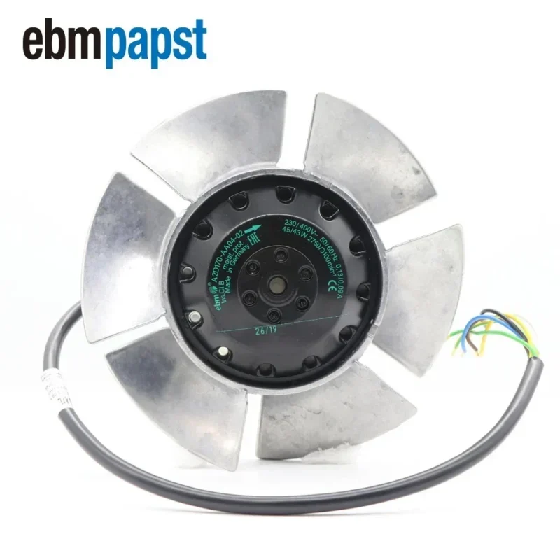 ebmpapst A2D170-AA04-02 170mm 43W 230V AC 0.13A 2750RPM Servo Motor Axial Fan