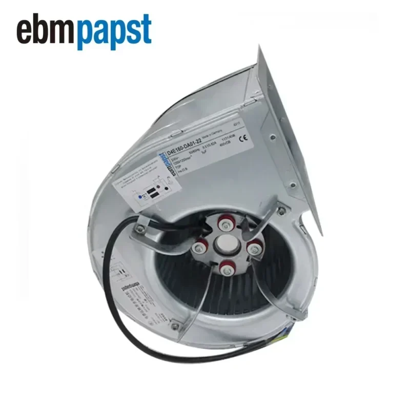 ebmpapst D4E160-DA01-22 230V AC 117W 160mm 1200RPM Turbine Inlet Blower Centrifugal Fan