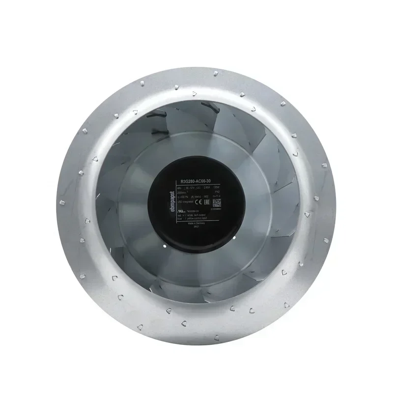 ebmpapst R3G280-AC66-30 48V DC 135W 2.85A 2000RPM 280mm Wind Power Precision Air Conditioner Centrifugal Fan