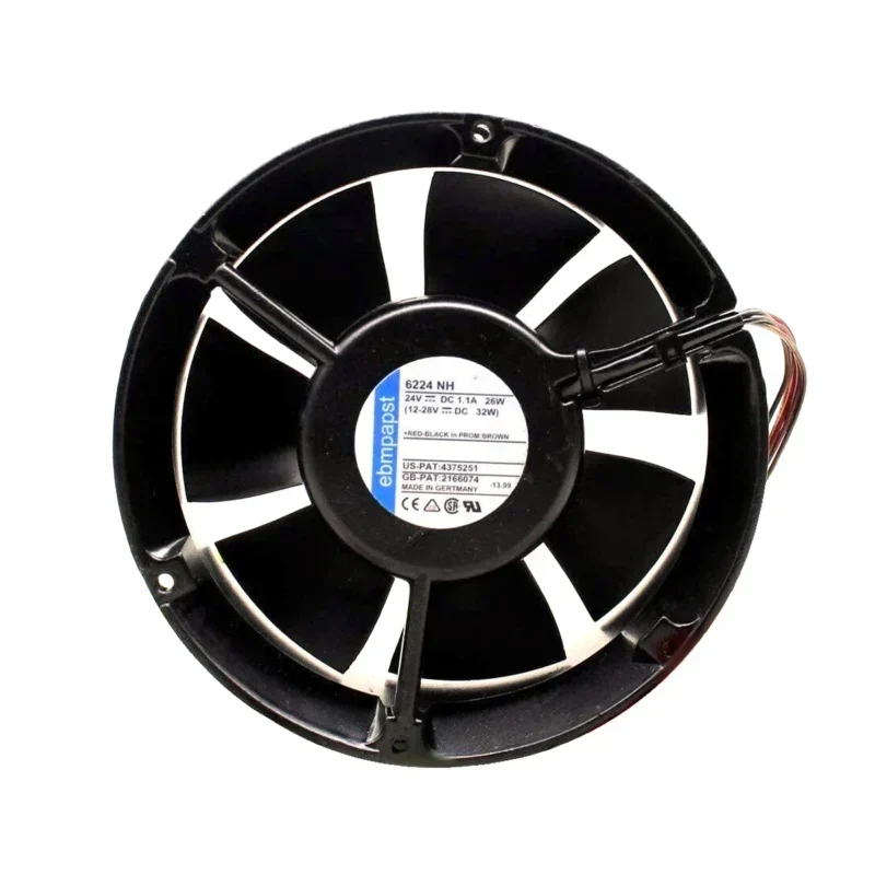 ebmpapst TYP 6224NH 172x51mm 24V DC 26W 0.35A 3600RPM 480m3/h Medical Equipment Axial Fan
