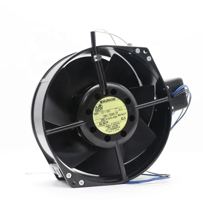 IKURA THA1x-7556x-TP with N/C 200V AC 15W 0.07A 2750RPM 130CFM All Metal Sensor Axial Fan