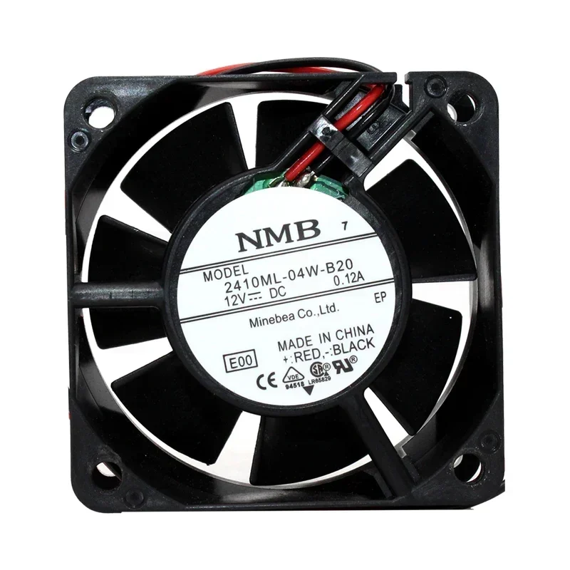 NMB 2410ML-04W-B20 12V DC 0.16A 60x60x25mm 6025 6cm 16CFM 3600RPM Low Noise Axial Fan 2410ML-04W-B40