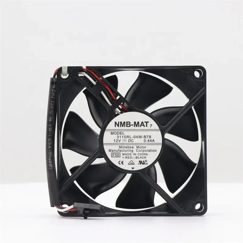 NMB 8025 8cm 12V DC 0.44A 3110RL-04W-B79 80x80x25mm Double Chassis Power Supply Axial Fan