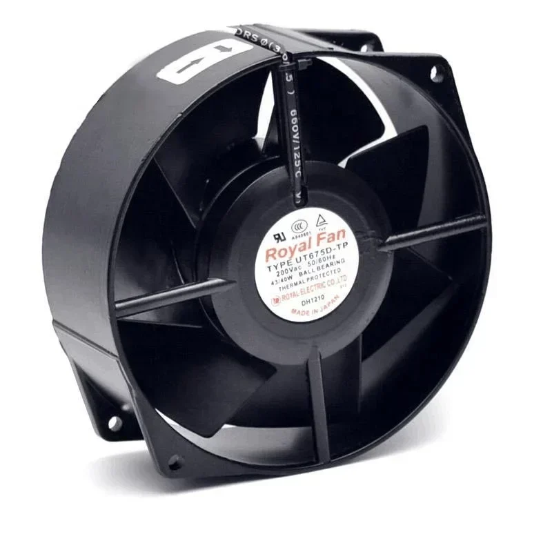 ROYAL Fan UT675D-TP 172x150x55mm 200V AC 30/0.28A 43W 2750RPM 2wires Axial Server Fan