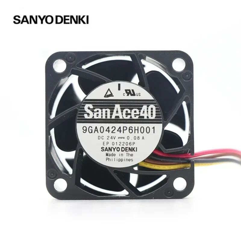 San Ace 9GA0424P6H001 24V DC 40x40x20mm 4020 4cm 1.92W 0.08A Low Power Consumption Equipment Micro Axial Mini Fan