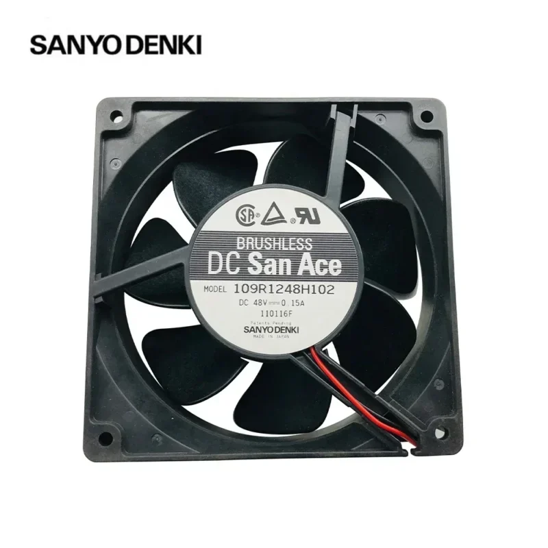 Sanyo 109R1248H102 48V DC 0.15A 12cm 120x120x38mm 12038 2 Wires Server Axial Fan