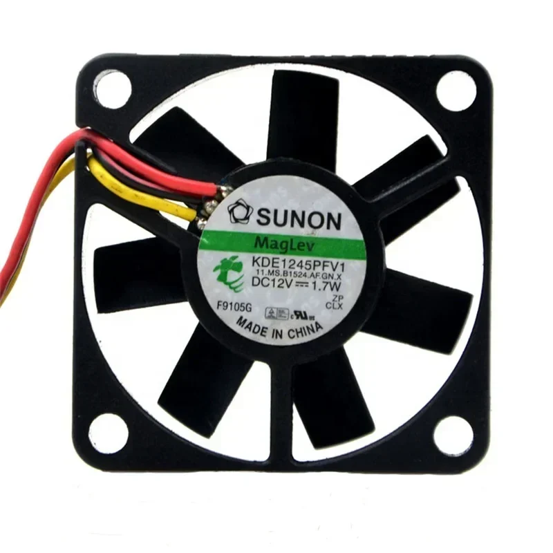 SUNON KDE1245PFV1 4510 45x45x10mm 12V DC 11CFM 1.2W 32dBA 6000RPM Speed Measurement Function Axial Fan