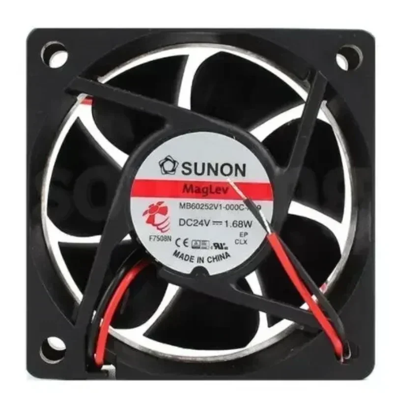 SUNON MB60252V1-000C-A99 6025 24V DC 60x60x25mm 6cm 0.07A 23.5CFM 4500RPM Magnetic Levitation Axial Fan