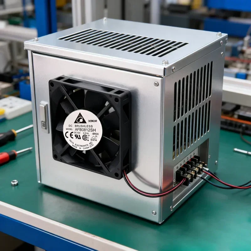 AFB0812SH-BR00 Delta Axial Fan 80x80x25.4MM 12V DC 46.62CFM 4000RPM Double Ball Bearing Plastic