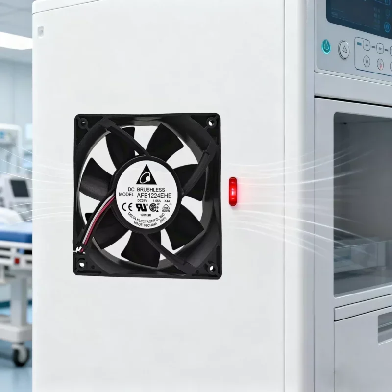 AFB1224EHE-X4A DELTA Axial Fan Plastic 120x120x38MM 24V DC 4600RPM Double Ball Bearing