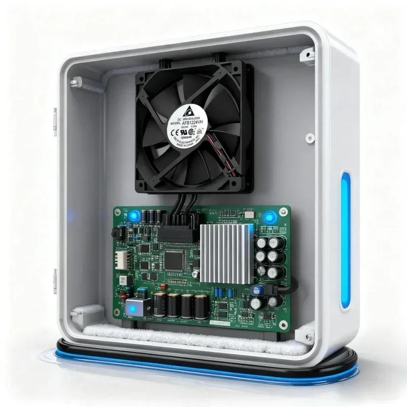 AFB1224VH Delta Axial Fan 120x120x25.4MM 24V DC 103.75CFM 3100RPM Double Ball Bearing Plastic