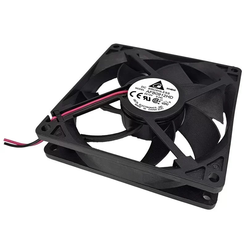 Delta AFB0912HD 12V DC Centrifugal Fan 0.24A 92x92x20mm 2700RPM 54.6CFM Ball Bearing Axial Plastic Blades
