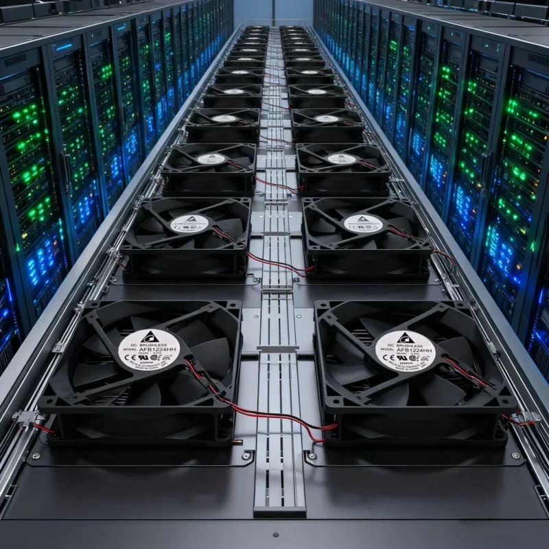 DELTA AFB1224HH Axial Flow 24V 2800 RPM DC Cooling Fan Ball Bearing Plastic Blade 0.27A 12025