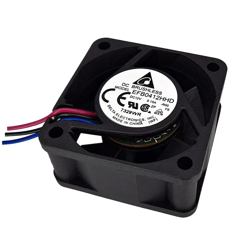 Delta EFB0412HHD-R00 12V 0.15A 4020 40x40x20mm 8200RPM 9.43CFM Ball Bearing Plastic Blade Axial Fan
