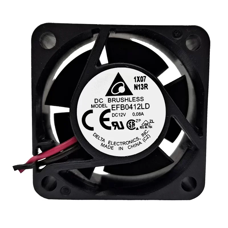 Delta EFB0412LD Axial Fans 12V DC 0.08A 40x40x20mm Ball Bearing Plastic Blades
