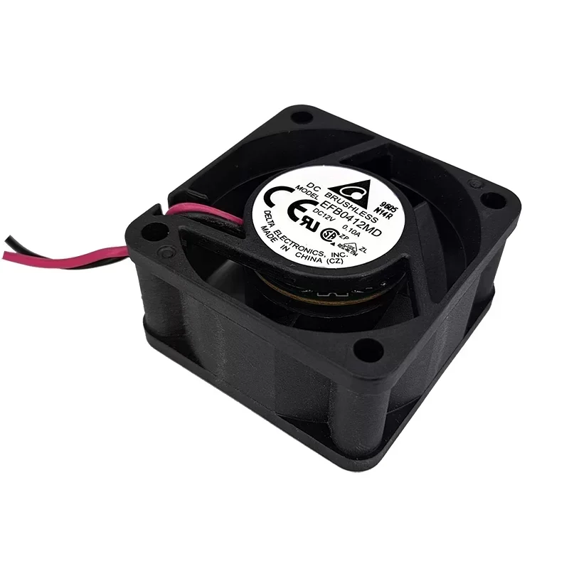 Delta EFB0412MD 12V DC Axial Flow Cooling 0.1A 40x40x20mm 6300RPM Ball Bearing Plastic Blades 7.17CFM Air Ventilation