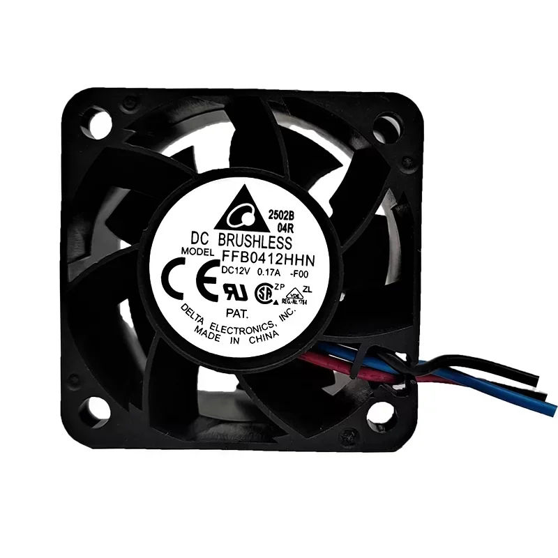 Delta FFB0412HHN-F00 12V Fan 8000RPM 13.24CFM 40x40x28mm Ball Bearing 100% Plastic Blade