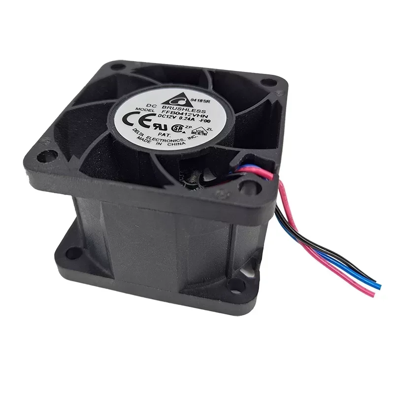 Delta FFB0412VHN-F00 12V 0.24A 9500RPM 15.79CFM Axial Fan 40x40x28mm Ball Bearing Plastic Blade