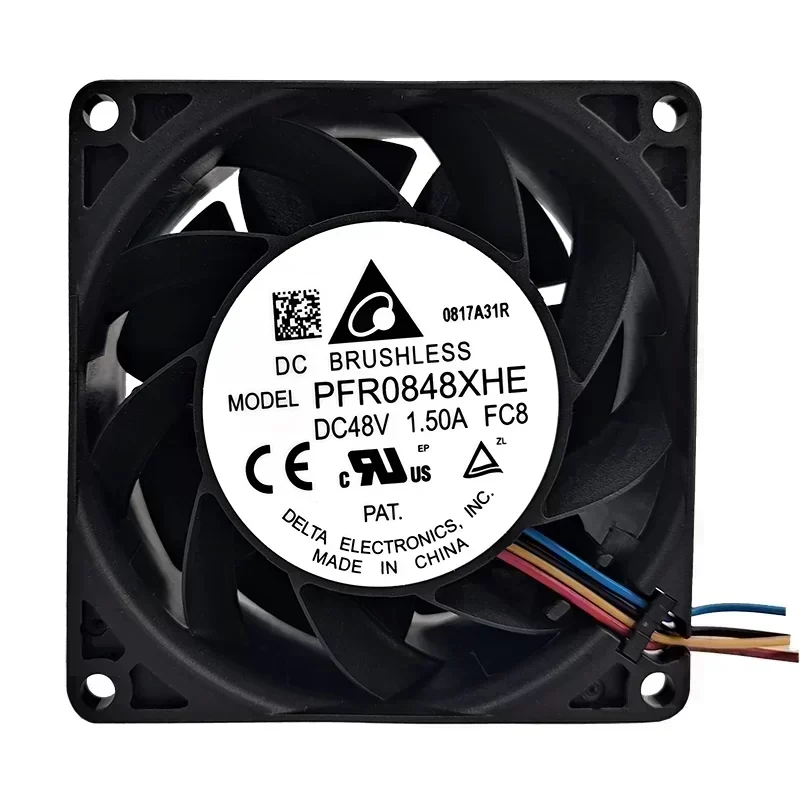 Delta PFR0848XHE-FC8 Axial Fans 13800RPM 48V DC 1.5A 80x80x38mm Plastic Blade