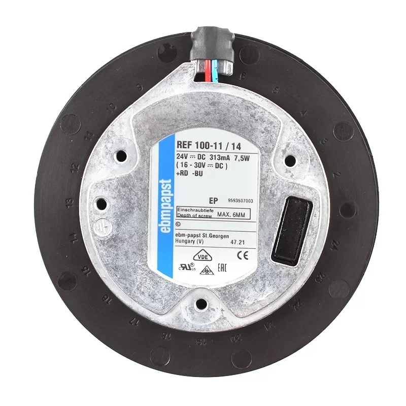 Ebmpapst REF100-11/14 100mm 24V 7.5W  Industrial Metal Fan