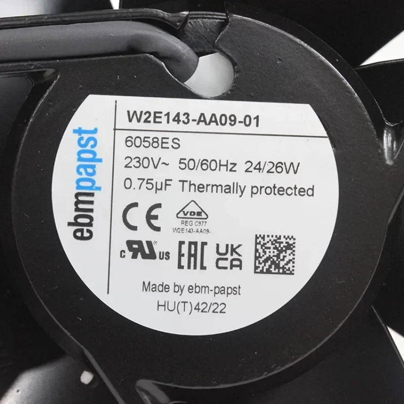 ebmpapst W2E143-AA09-01 230v 26w 3300rpm Axial Fan