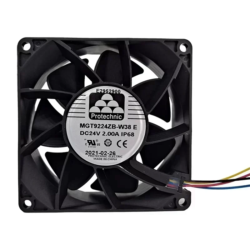 MGT9224ZB-W38 Protechnic 92x92x38mm Axial Flow Silent Exhaust Fan 24V