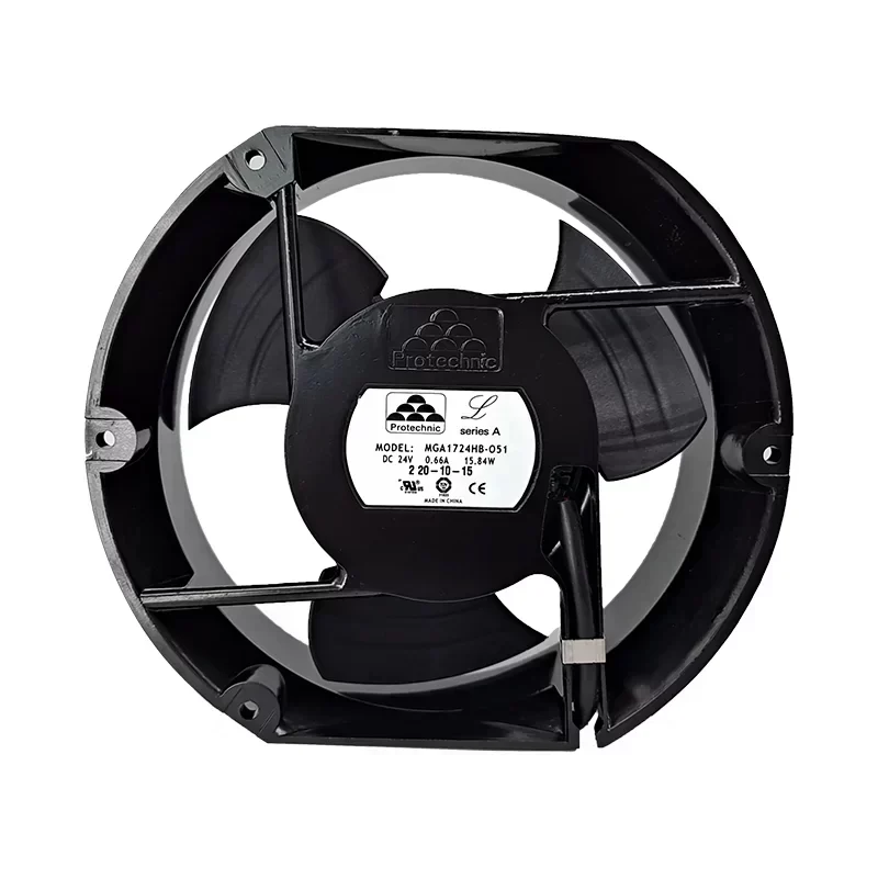 Protechnic 24V DC 0.66A Axial Fan MGA1724HB-O51 3350RPM 251CFM 172x150x51mm Small Axial Fan
