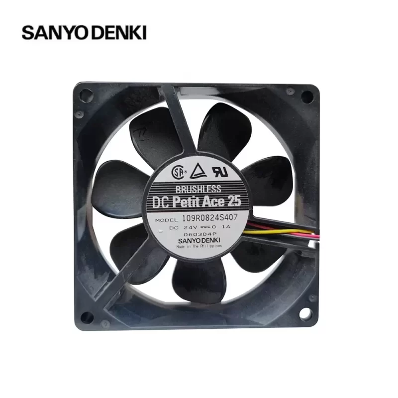 SANYO 109R0824S407 24V 0.1A 8CM Inverter Silent Axial Fan