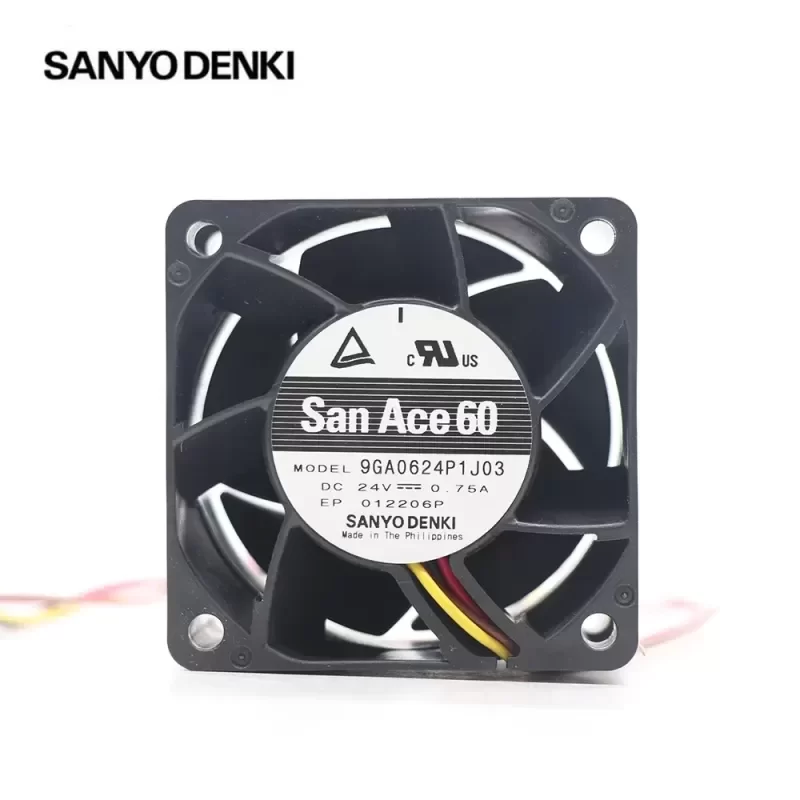 Sanyo 9GA0624P1J03 24V 18W 0.75A 62CFM 17500RPM Axial Fan
