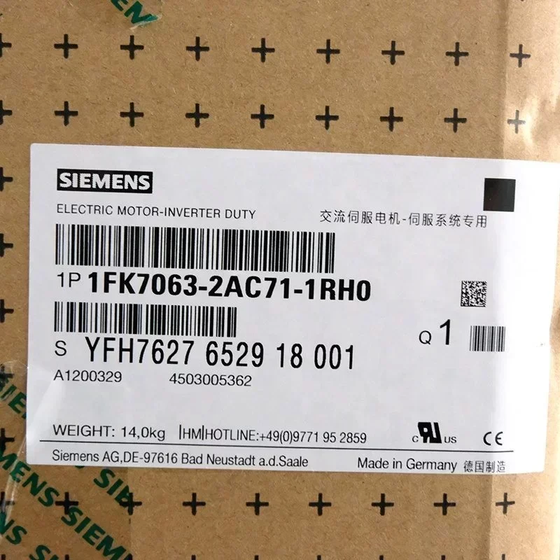 Siemens 1FK7063-2AC71-1RH0 Siemens Electric Motor 1FK70632AC711RH0