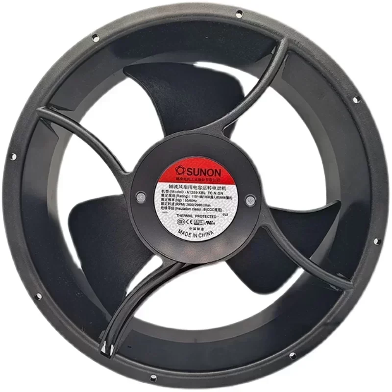 SUNON A1259-XBLTC.N.GN Axial Fan Ball Bearing 254x254x89MM 115V DC 870CFM 2900RPM Plastic