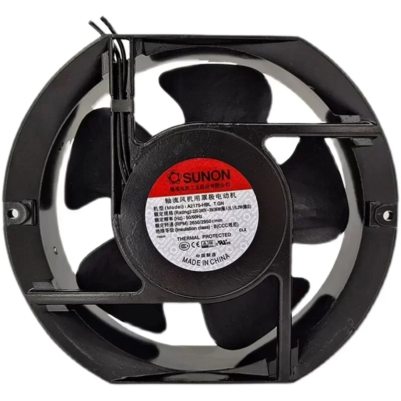 SUNON A2175-HBLT.GN Axial Fan Ball Bearing Plastic 171x151x51mm 220V 39W 200CFM 2950RPM