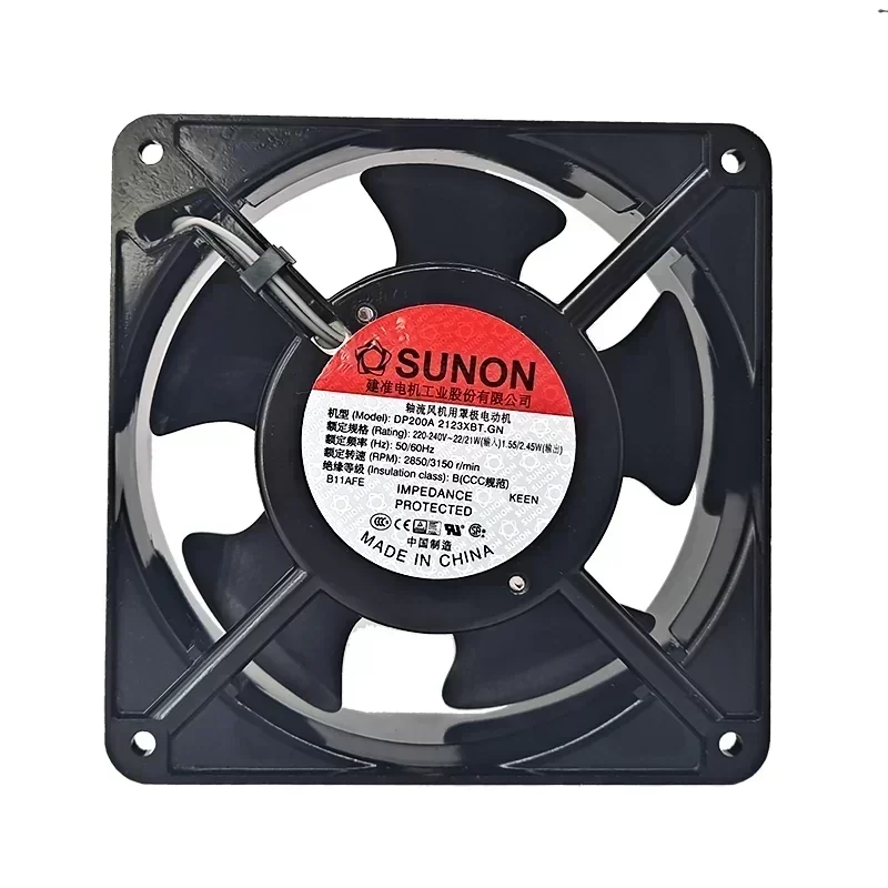 SUNON DP200A2123XBT.GN Axial Fan Ball Bearing Plastic Blades 120x120x38 mm 220V 22W 108.2CFM 3150RPM