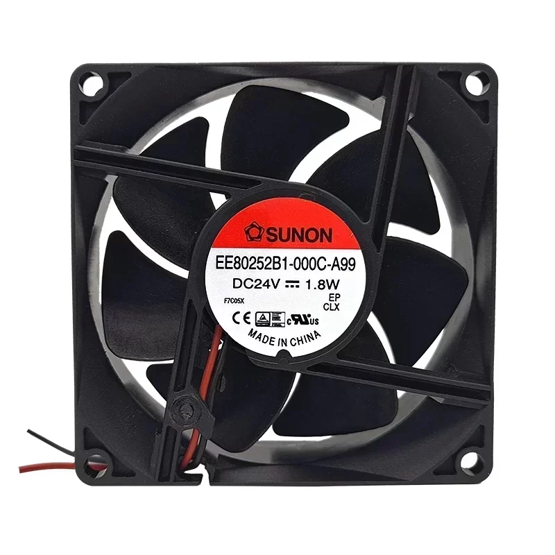 SUNON EE80252B1-000C-A99 Axial Fan Ball Bearing Plastic 80x80x25mm 24V 1.8W 41CFM 3200RPM