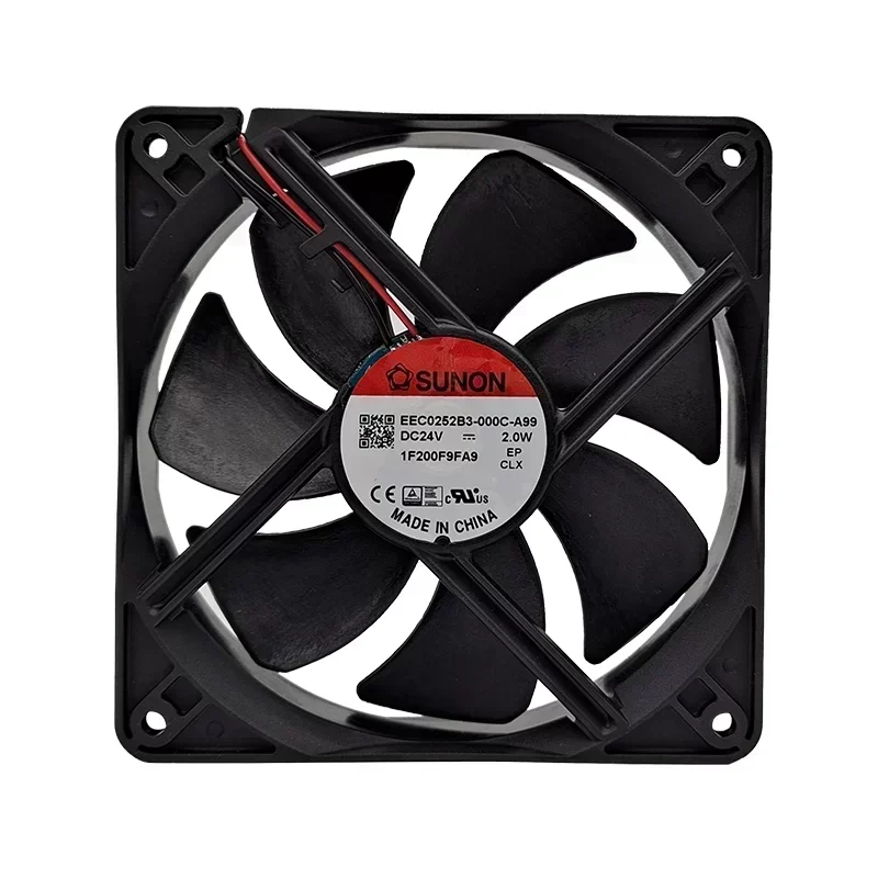 SUNON EEC0252B3-000C-A99 Axial Fan Ball Bearing 120x120x25MM 24V DC 75CFM 2200RPM