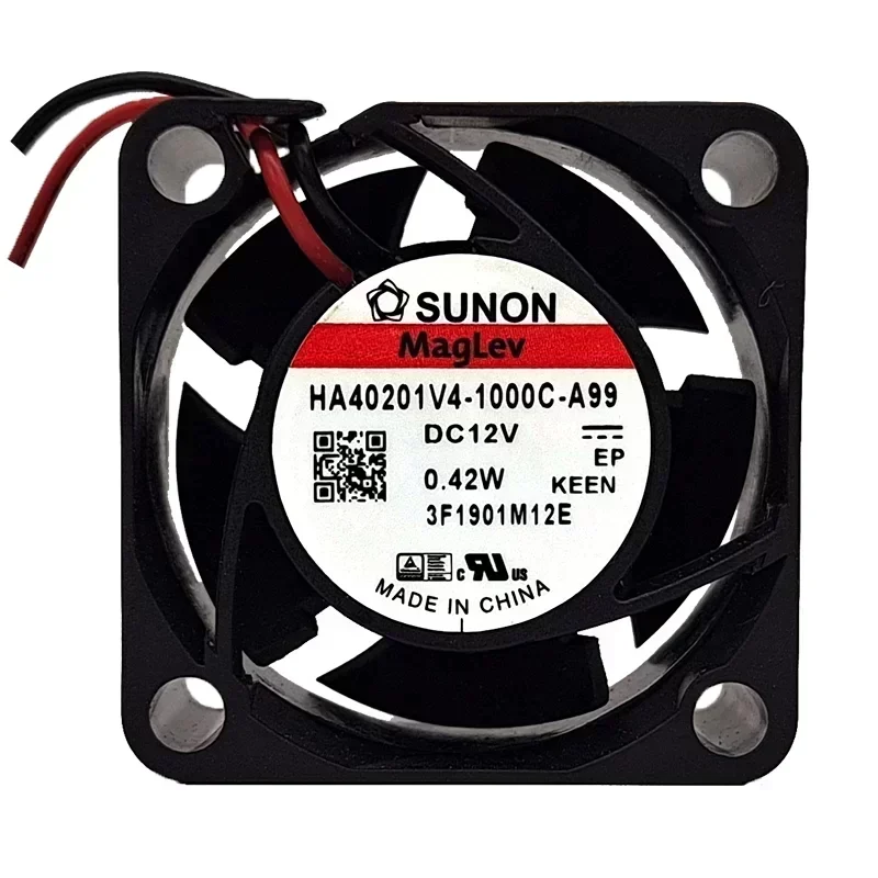 SUNON HA40201V4-1000C-A99 Axial Fan VAPO Bearing 40x40x20MM 12VDC 0.42W 5.5CFM 4500RPM